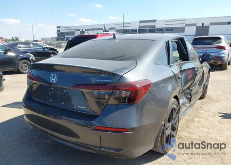 2025 Honda Civic Hybrid Sport/Sport Touring z USA, uszkodzony, nr VIN 2HGFE4F82SH321781